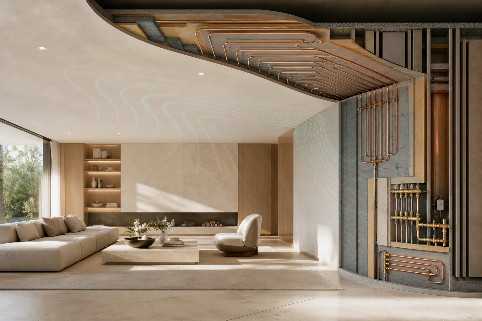 Concept illustration of a calm residential interior